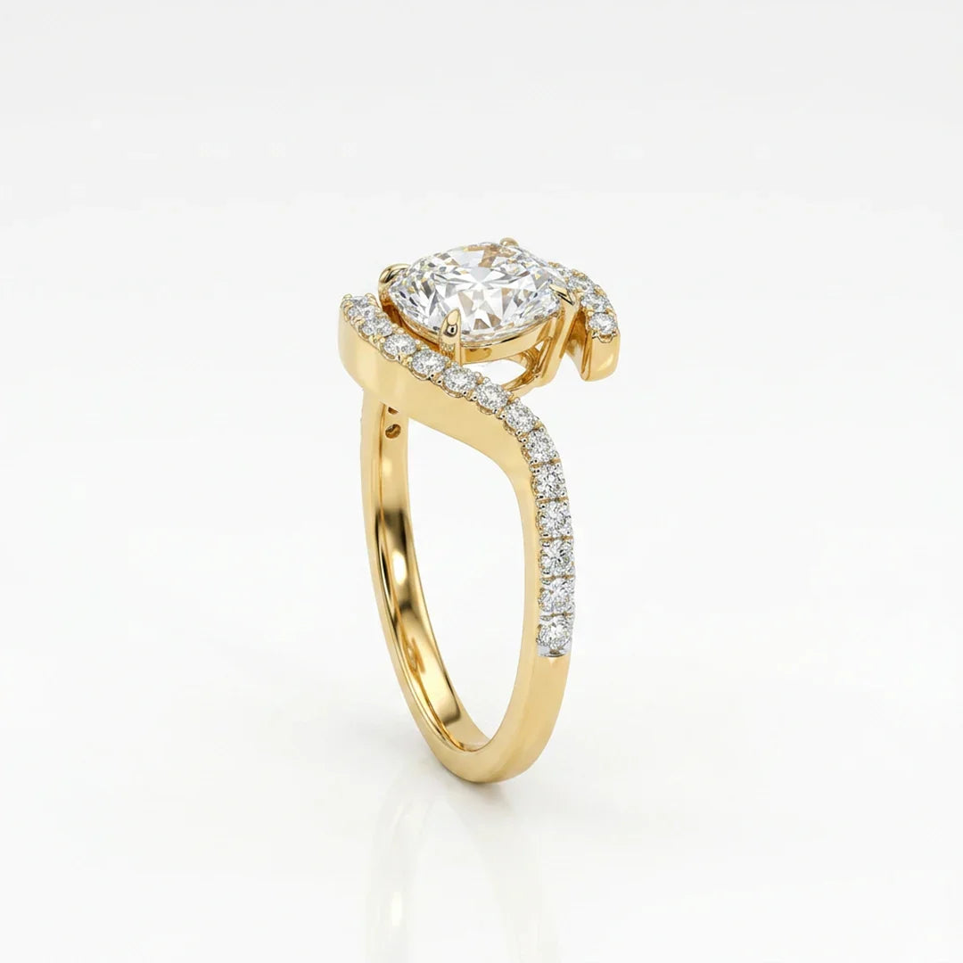 Oval Solitaire Wrap Rings