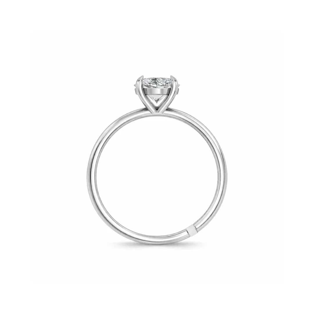 Oval Solitaire Adjustable Ring