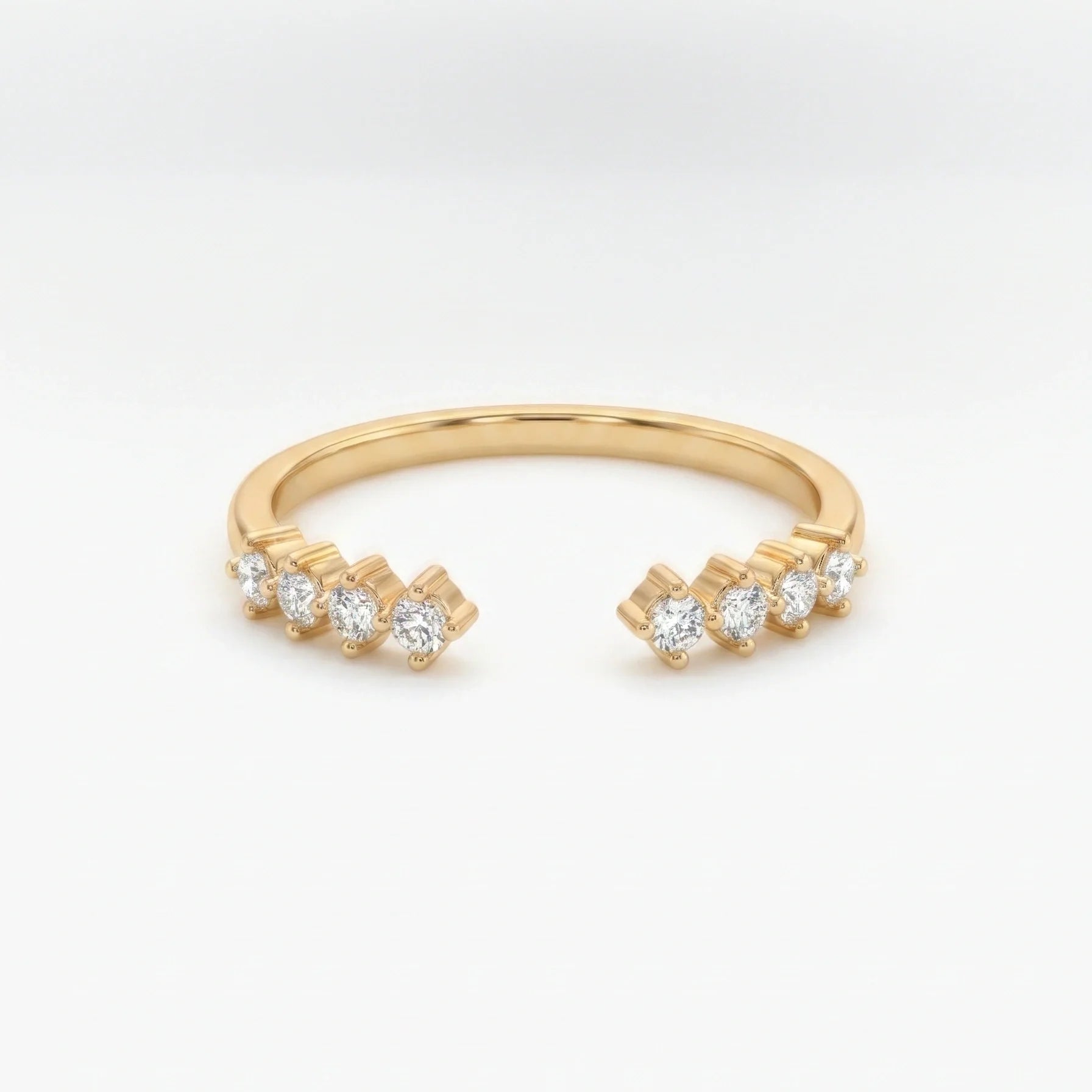 Gold Twin Row Open Ring