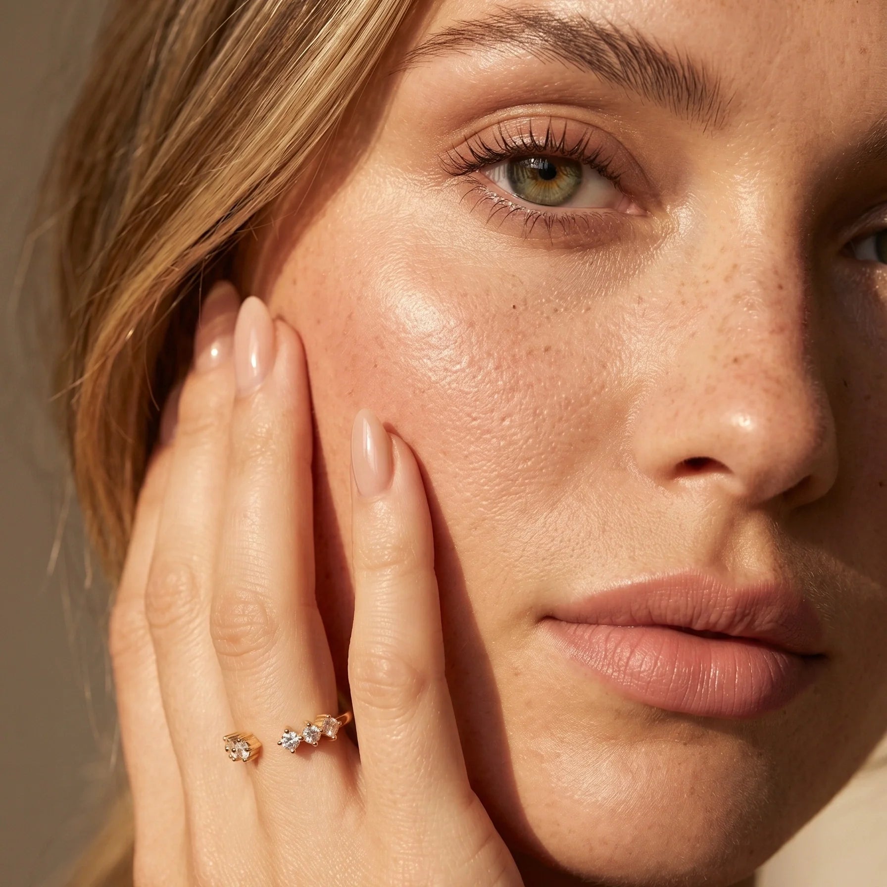 Gold Twin Row Open Ring
