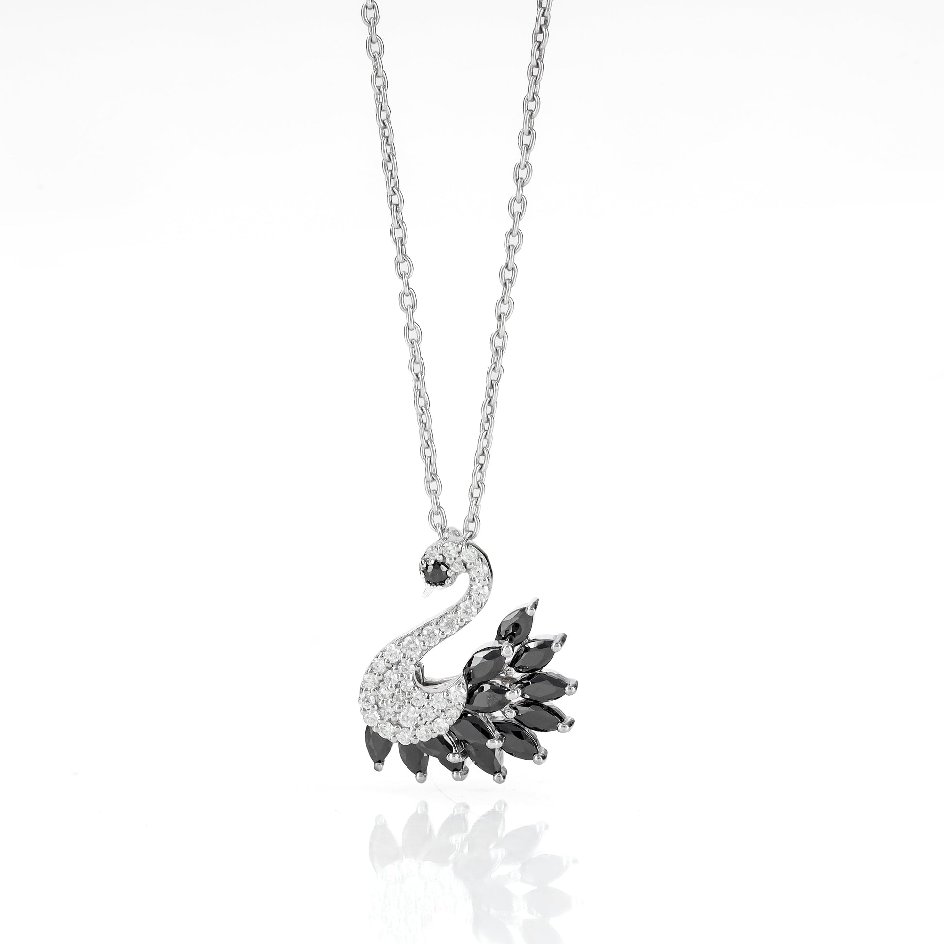 Midnight Swan Pendant