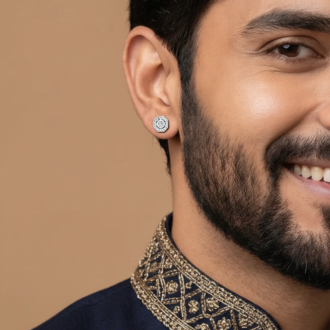 Octa Stud Earrings Men