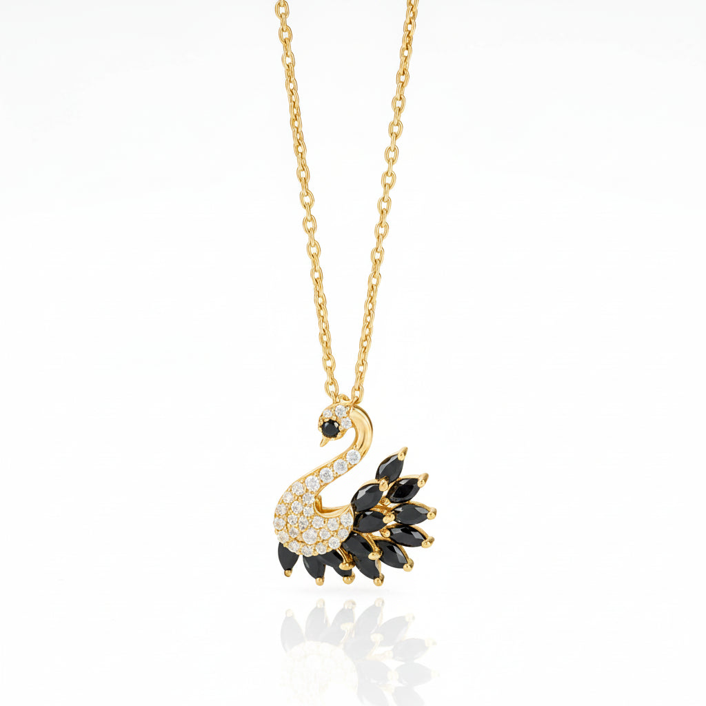 Midnight Swan Pendant