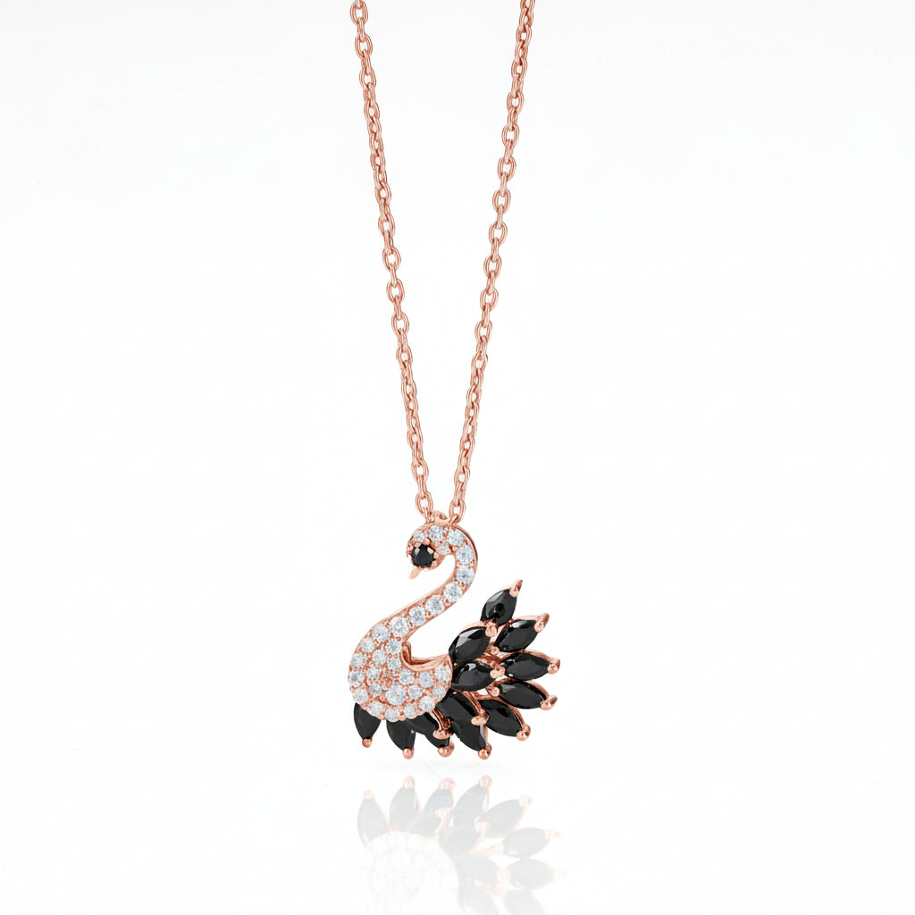 Midnight Swan Pendant