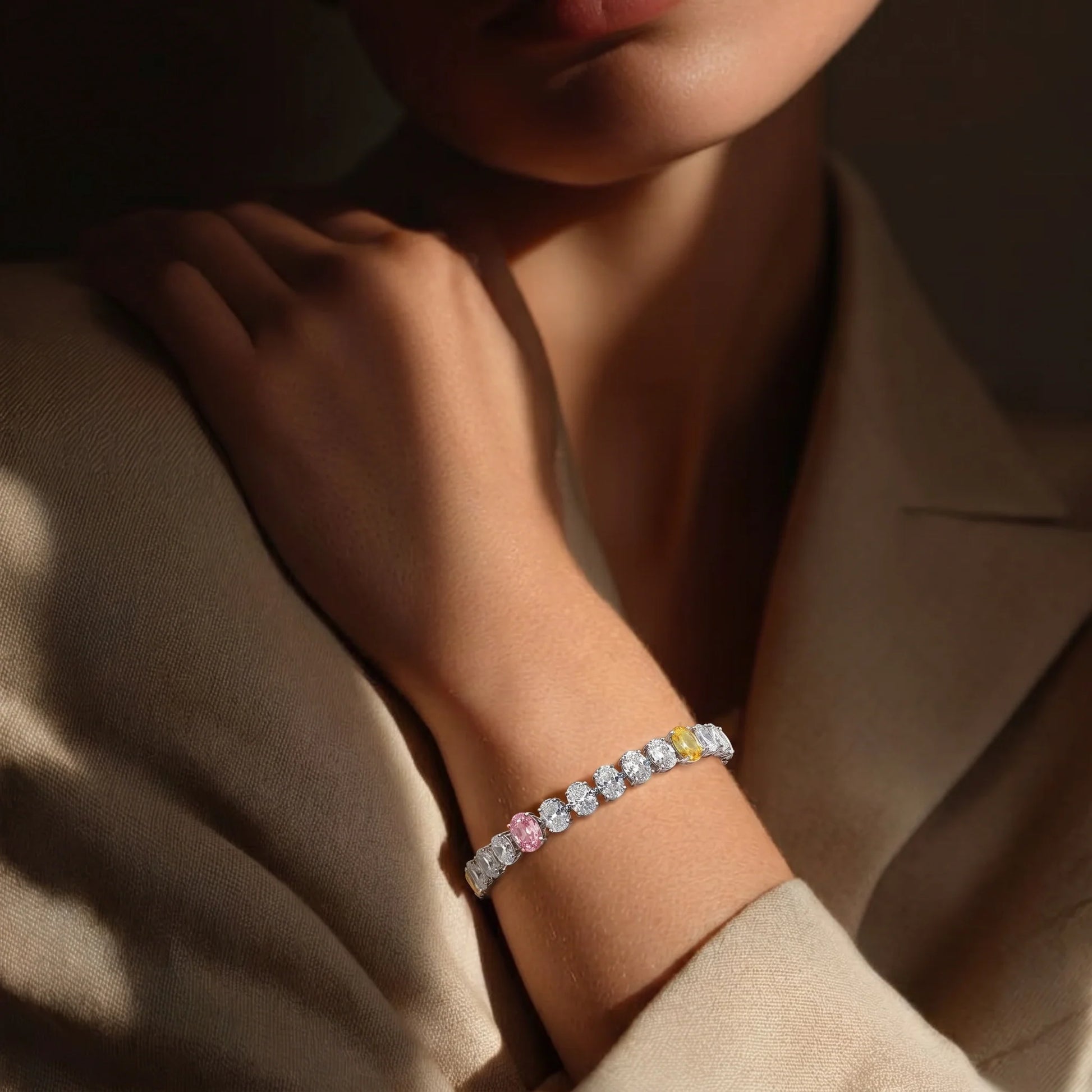 Blush & Soleil Tennis Bracelet