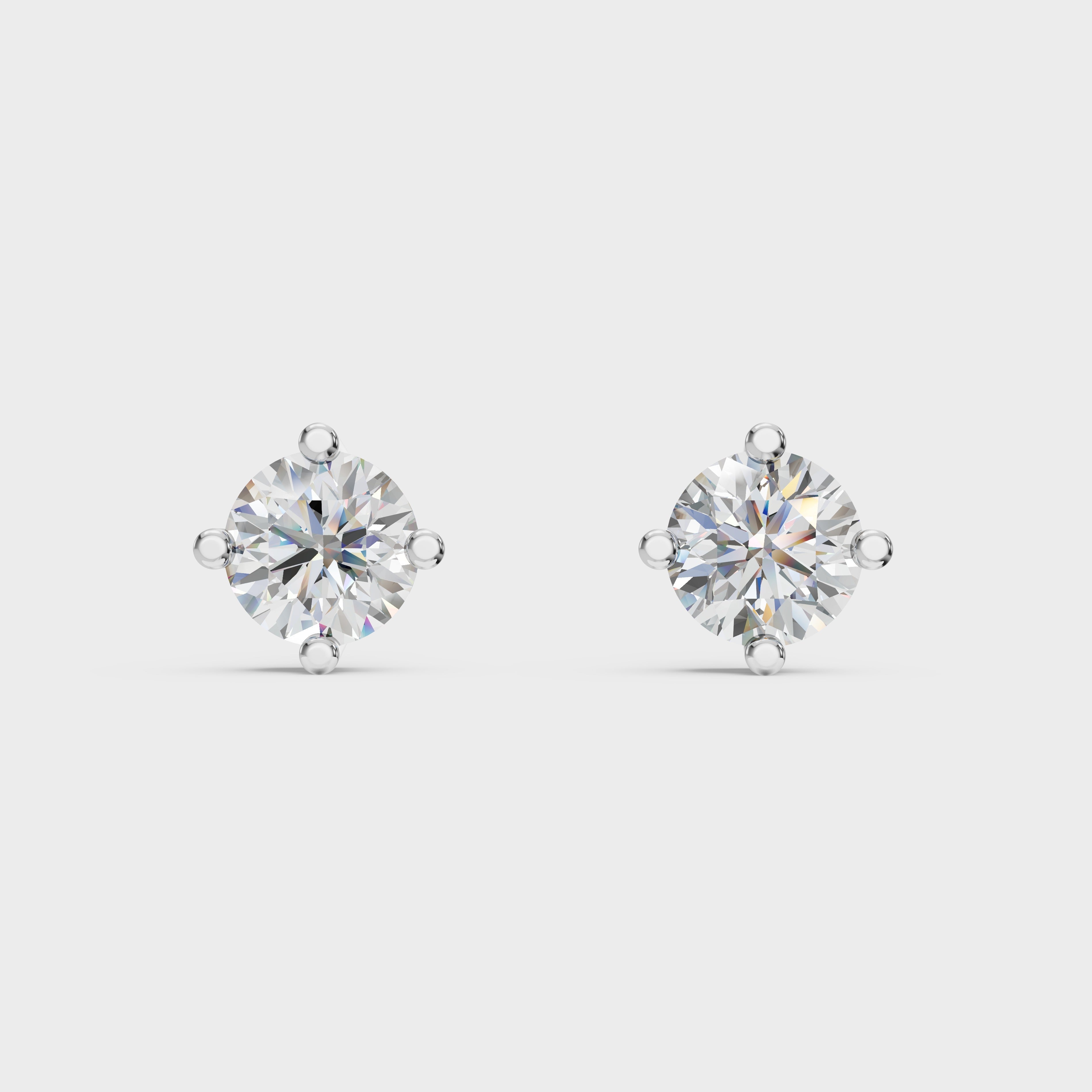 Solitaire Round Stud earrings