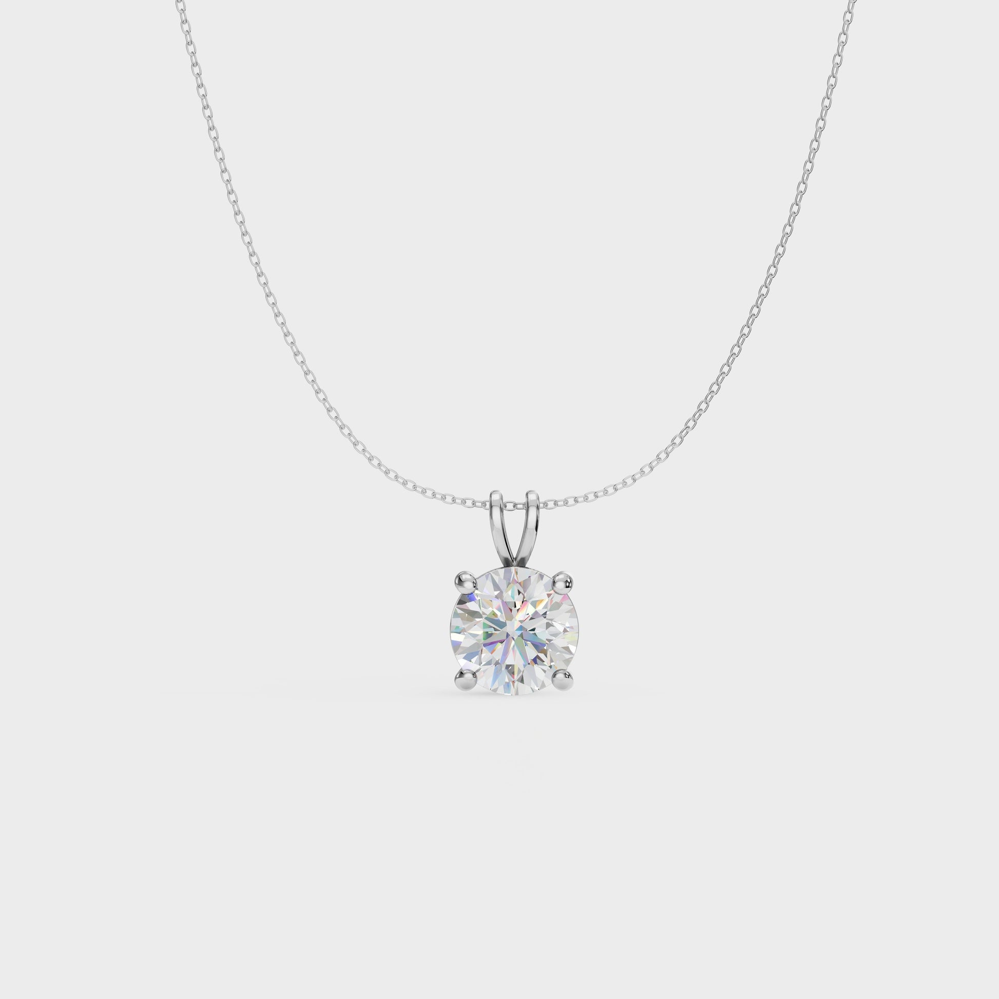 Round Solitaire Pendant
