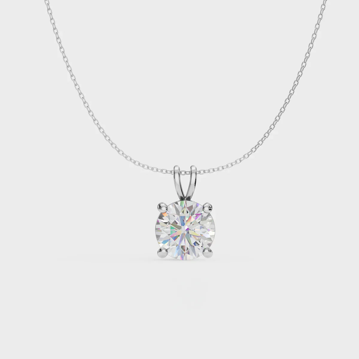 Round Solitaire Pendant