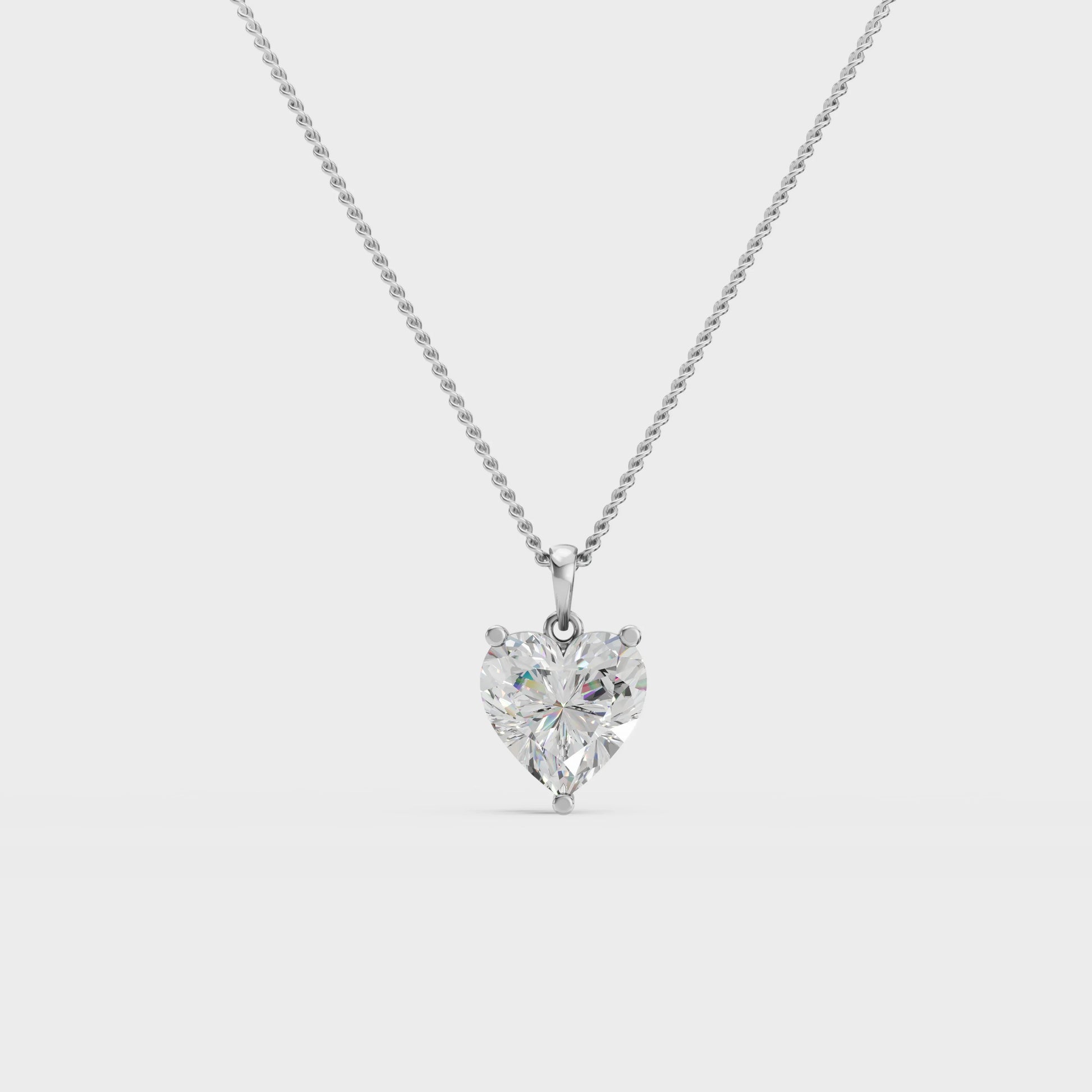Heart Solitaire Pendant