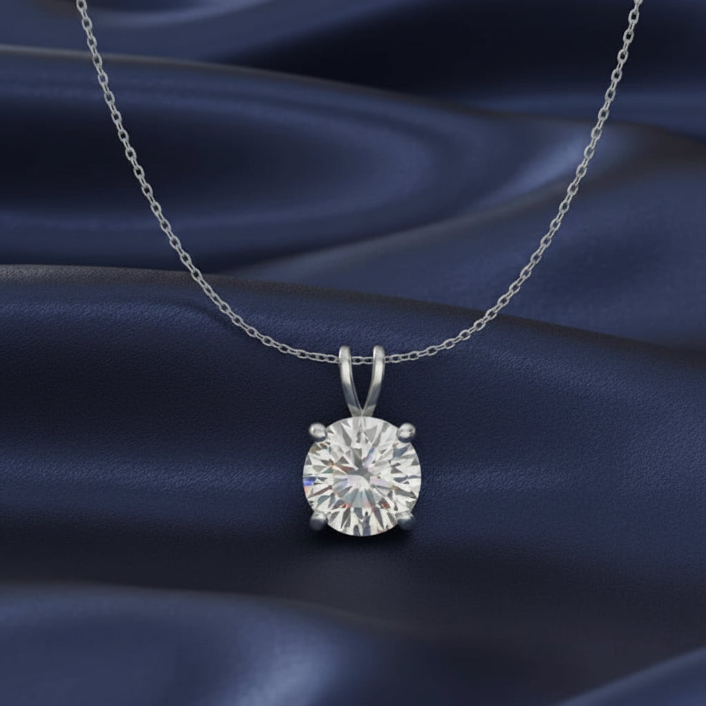 Round Solitaire Pendant