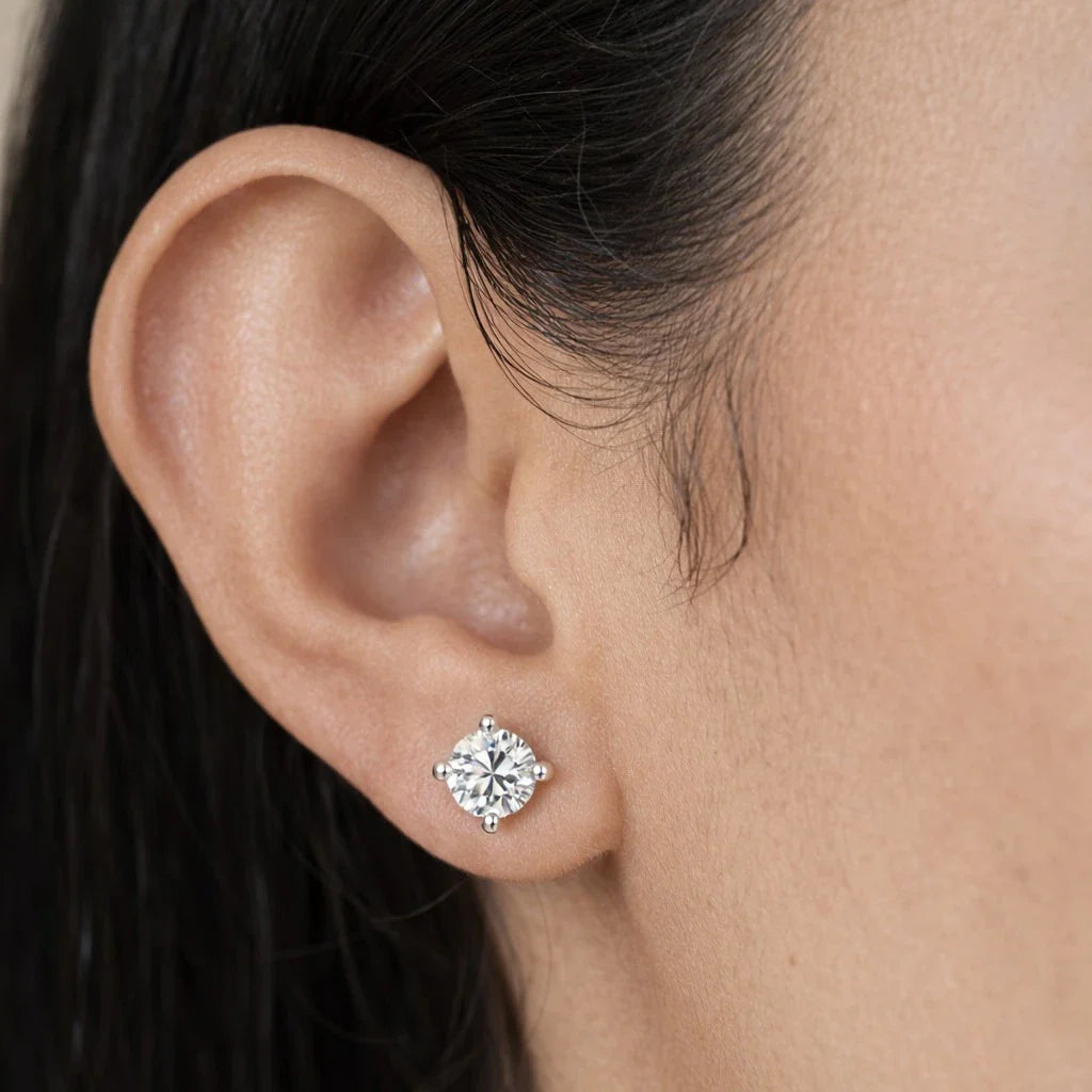 Round Solitaire Diamond Pendant Set