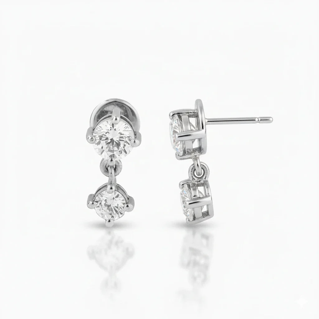 Round Drop Earrings