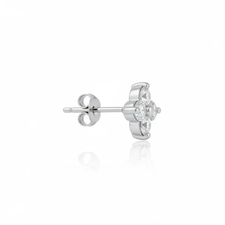 Four Flower Studs Earrings
