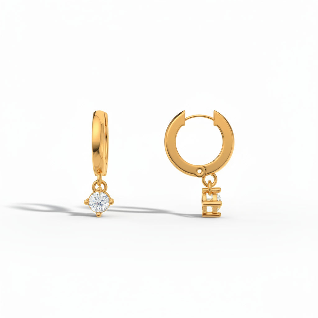 The Solitaire Drop earring