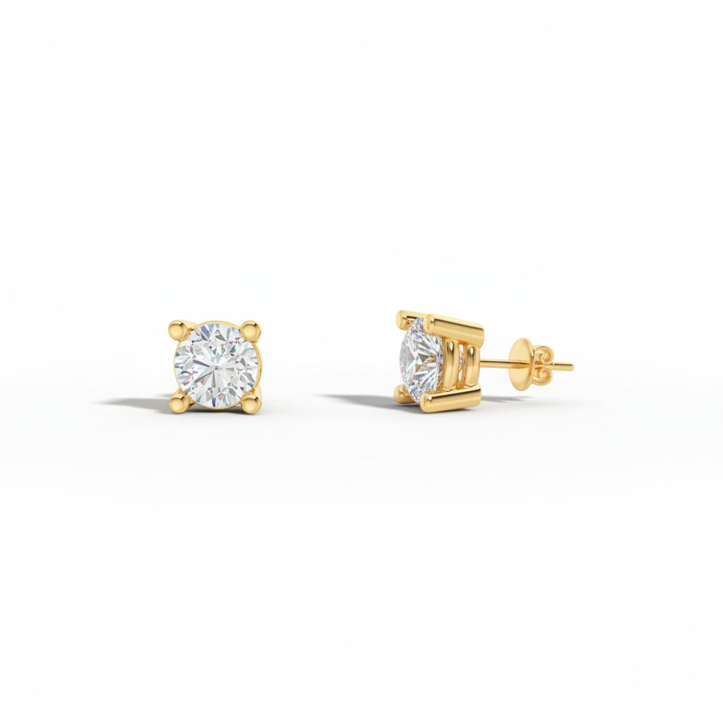 Round Solitaire Studs