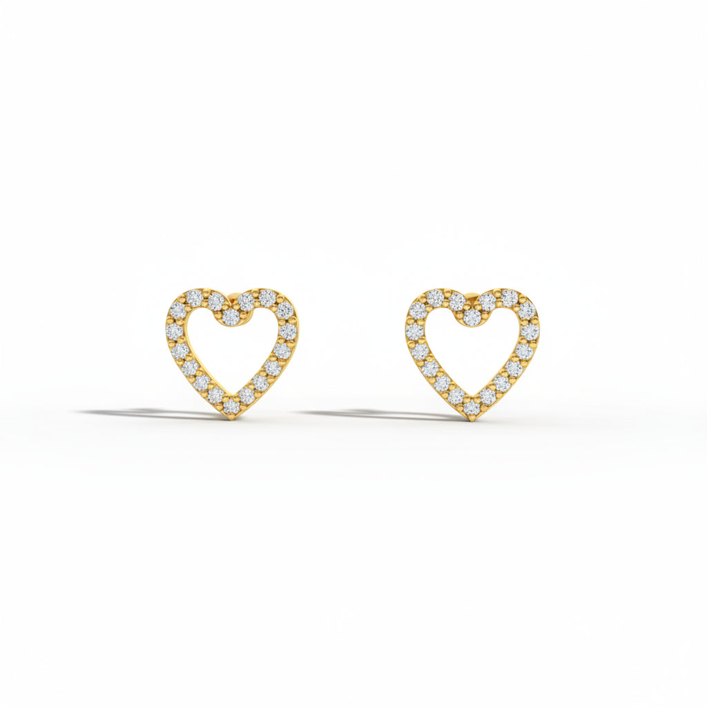 Heart Stud Earrings