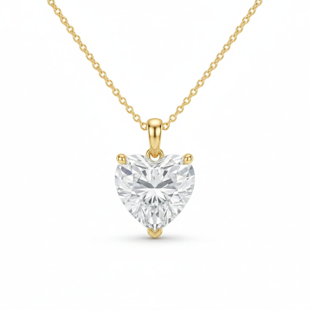Heart Solitaire Pendant